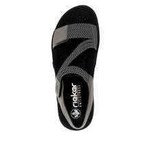 Load image into Gallery viewer, Rieker Sandal "Sadie" pewter