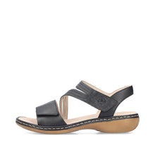 Load image into Gallery viewer, Rieker Sandal "Sandra" black