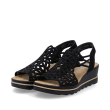 Load image into Gallery viewer, Rieker Sandal "Garbo' black