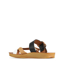 Load image into Gallery viewer, Los Cabos Sandal "Dany" black, white, tan