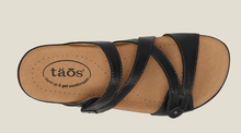 Load image into Gallery viewer, Taos Sandal "Double U" - black