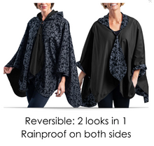 Load image into Gallery viewer, RainCaper - Black Velvet Swirls