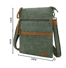Load image into Gallery viewer, Davan Small Cotton Linen Shoulder Bag- Blue