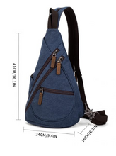 Load image into Gallery viewer, Davan 6881 Purse Canvas Multifunctional Sling Bag - Charcoal