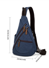 Load image into Gallery viewer, Davan 6881 Purse Canvas Multifunctional Sling Bag - Black