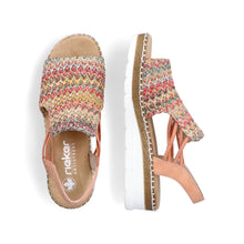 Load image into Gallery viewer, Rieker Sandal "Gabi" multi apricot