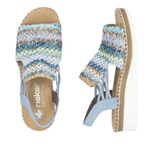 Load image into Gallery viewer, Rieker Sandal "Gabi" multi aqua