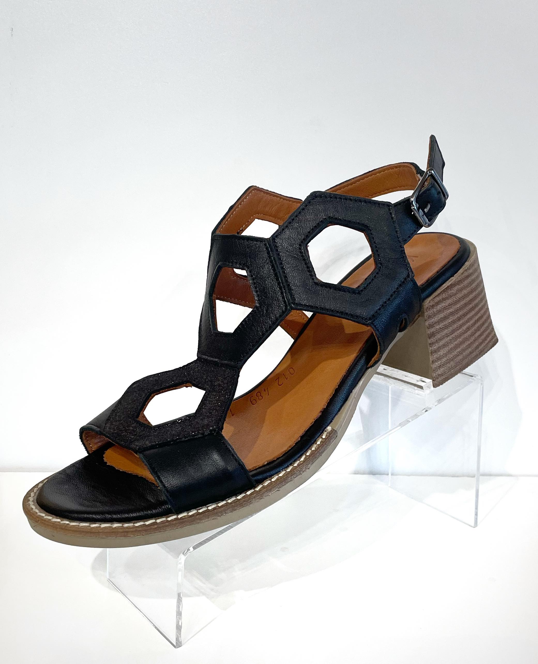 Kremara Sandal "Irina" black The Glass Slipper Bowmanville