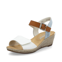 Load image into Gallery viewer, Rieker Sandal &quot;Jana 2&quot; white/blue
