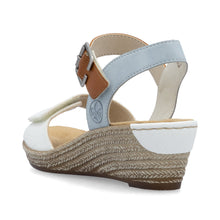 Load image into Gallery viewer, Rieker Sandal &quot;Jana 2&quot; white/blue
