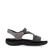 Load image into Gallery viewer, Rieker Sandal "Sadie" pewter
