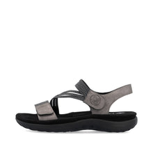 Load image into Gallery viewer, Rieker Sandal "Sadie" pewter
