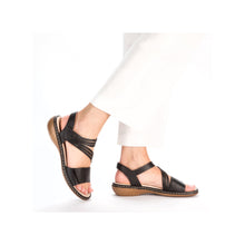 Load image into Gallery viewer, Rieker Sandal "Sandra" black
