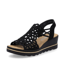 Load image into Gallery viewer, Rieker Sandal "Garbo' black
