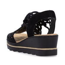 Load image into Gallery viewer, Rieker Sandal "Garbo' black
