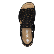 Load image into Gallery viewer, Rieker Sandal "Garbo' black
