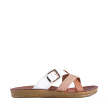 Load image into Gallery viewer, Los Cabos Sandal "Brik" white/brandy
