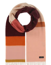 Load image into Gallery viewer, Winter Scarf &quot;Stripe Sepia Rose&quot;
