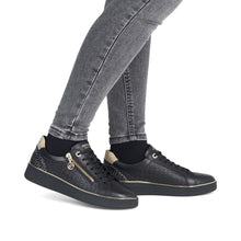Load image into Gallery viewer, Remonte Sneaker &quot;Heide 2&quot; black/gold
