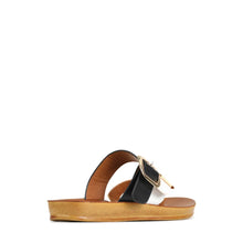 Load image into Gallery viewer, Los Cabos Sandal &quot;Dany&quot; black, white, tan
