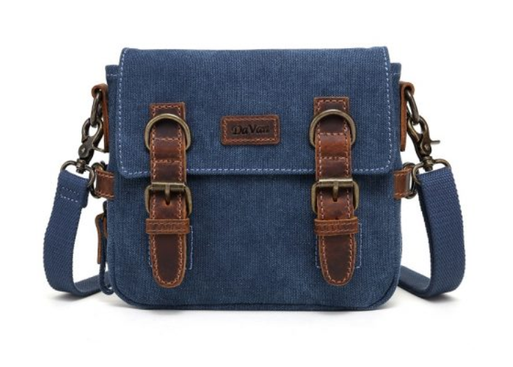 Davan Canvas Crossbody and Waist Bag 396, Blue