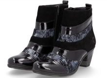 Load image into Gallery viewer, Remonte Boot &quot;Cheyanne 2&quot; Black/Patent/Navy
