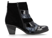 Load image into Gallery viewer, Remonte Boot &quot;Cheyanne 2&quot; Black/Patent/Navy
