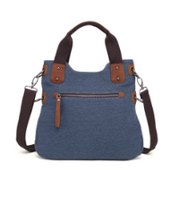 Load image into Gallery viewer, Davan Linen Shoulder Bag 3229- Blue
