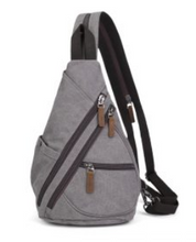 Load image into Gallery viewer, Davan Canvas Multifunctional Sling Bag 6881- Charcoal
