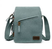 Load image into Gallery viewer, Davan Canvas Shoulder Bag 393- Turquoise
