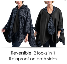 Load image into Gallery viewer, RainCaper - Black Velvet Swirls
