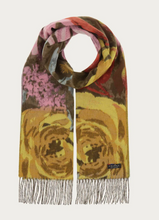 Load image into Gallery viewer, Cashmink Scarf &quot;Romantic Floral&quot; Chartreuse - V.Fraas
