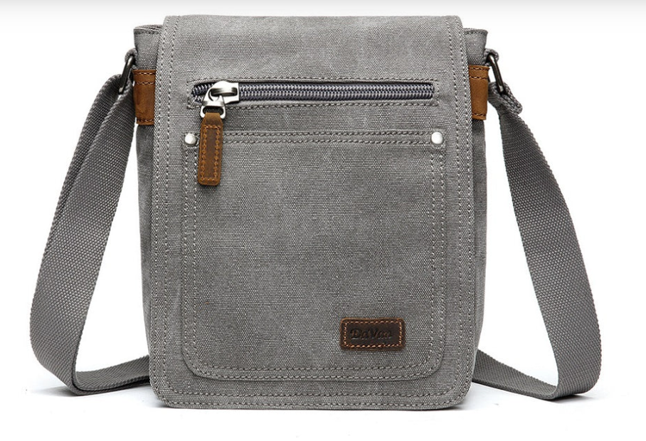 Davan 8572 Purse Canvas Shoulder/Cross - Charcoal