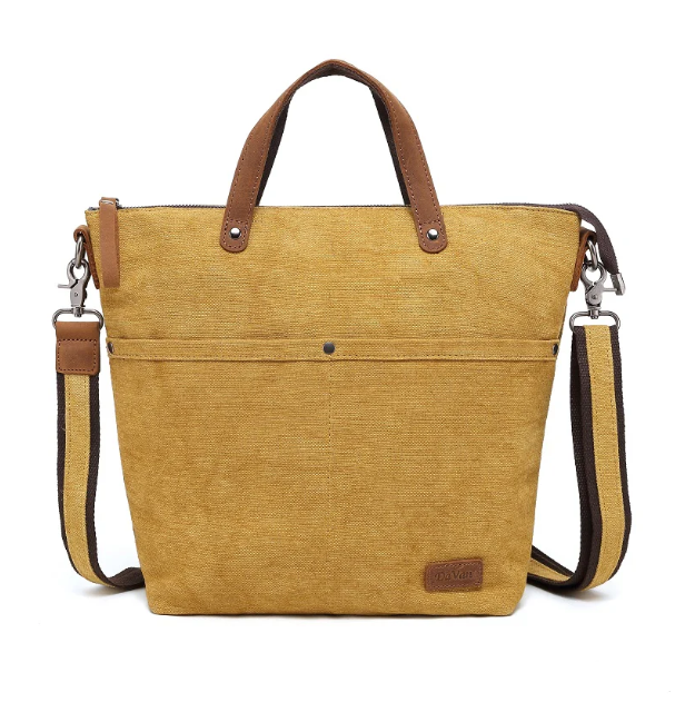 Davan 566 Purse Tote Cotton Linen - Yellow