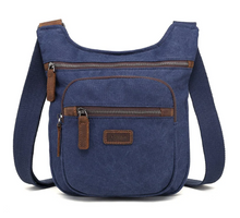 Load image into Gallery viewer, Davan 014  Purse Canvas Shoulder/Cross Bag - Blue
