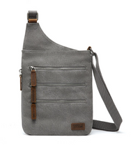 Load image into Gallery viewer, Davan Purse 550 Shoulder/Cross Body Canvas Bag - Charcoal
