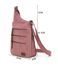 Load image into Gallery viewer, Davan Purse 550 Shoulder/Cross Body Canvas Bag - Charcoal
