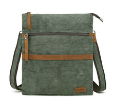 Load image into Gallery viewer, Davan Small Cotton Linen Shoulder Bag- Green
