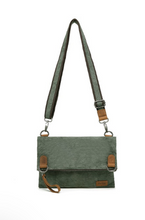 Load image into Gallery viewer, Davan Small Cotton Linen Shoulder Bag- Blue
