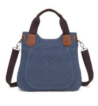 Load image into Gallery viewer, Davan Linen Shoulder Bag 3229- Blue
