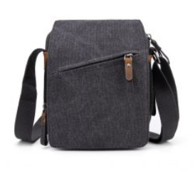 Davan Canvas Shoulder Bag 393- Black