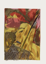 Load image into Gallery viewer, Cashmink Scarf &quot;Romantic Floral&quot; Chartreuse - V.Fraas
