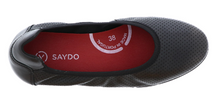 Load image into Gallery viewer, Saydo Shoe &quot;Filbert&quot; black perf flat

