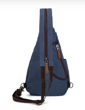 Load image into Gallery viewer, Davan 6881 Purse Canvas Multifunctional Sling Bag - Blue
