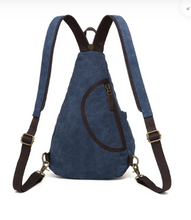 Load image into Gallery viewer, Davan 6881 Purse Canvas Multifunctional Sling Bag - Blue
