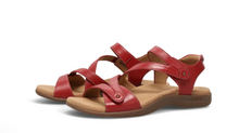 Load image into Gallery viewer, Taos Sandal "Big Time" red
