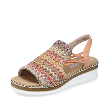 Load image into Gallery viewer, Rieker Sandal "Gabi" multi apricot
