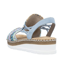 Load image into Gallery viewer, Rieker Sandal &quot;Gabi&quot; multi aqua
