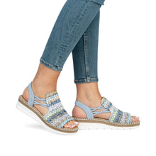 Load image into Gallery viewer, Rieker Sandal &quot;Gabi&quot; multi aqua
