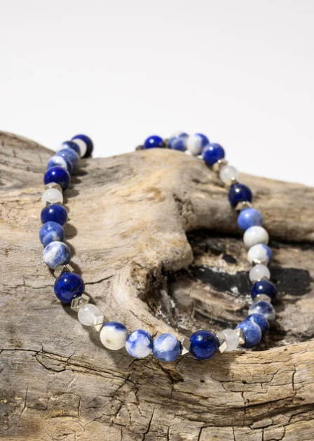 BEL Anklet - Lapis Lazuli & Sodalite Gemstone